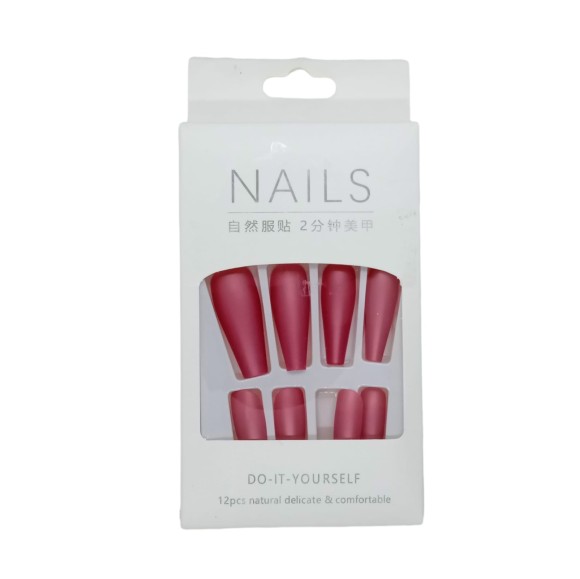 NAIL UNHA POSTIÇA C/12 ROSA