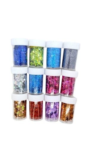 GLITTER PARA UNHA C/12