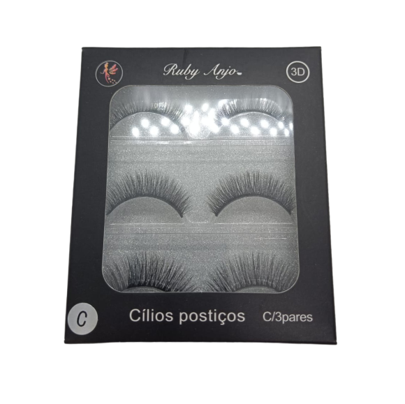 RUBY ANJO CILIOS POSTIÇO C/3 C